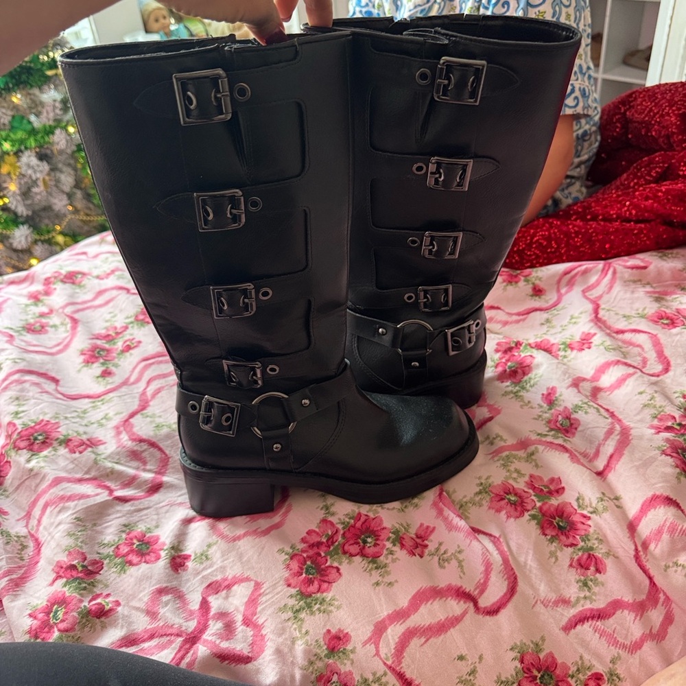 Maison Jules Black Combat Boots